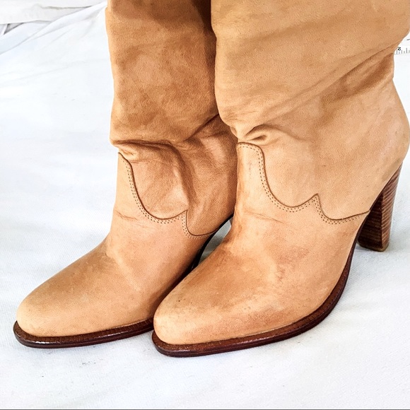 Quality genuine leather slouch knee-high Boots w turnover top▪️SIZE 41 - Picture 5 of 14